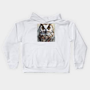 Portrait of owl Kids Hoodie